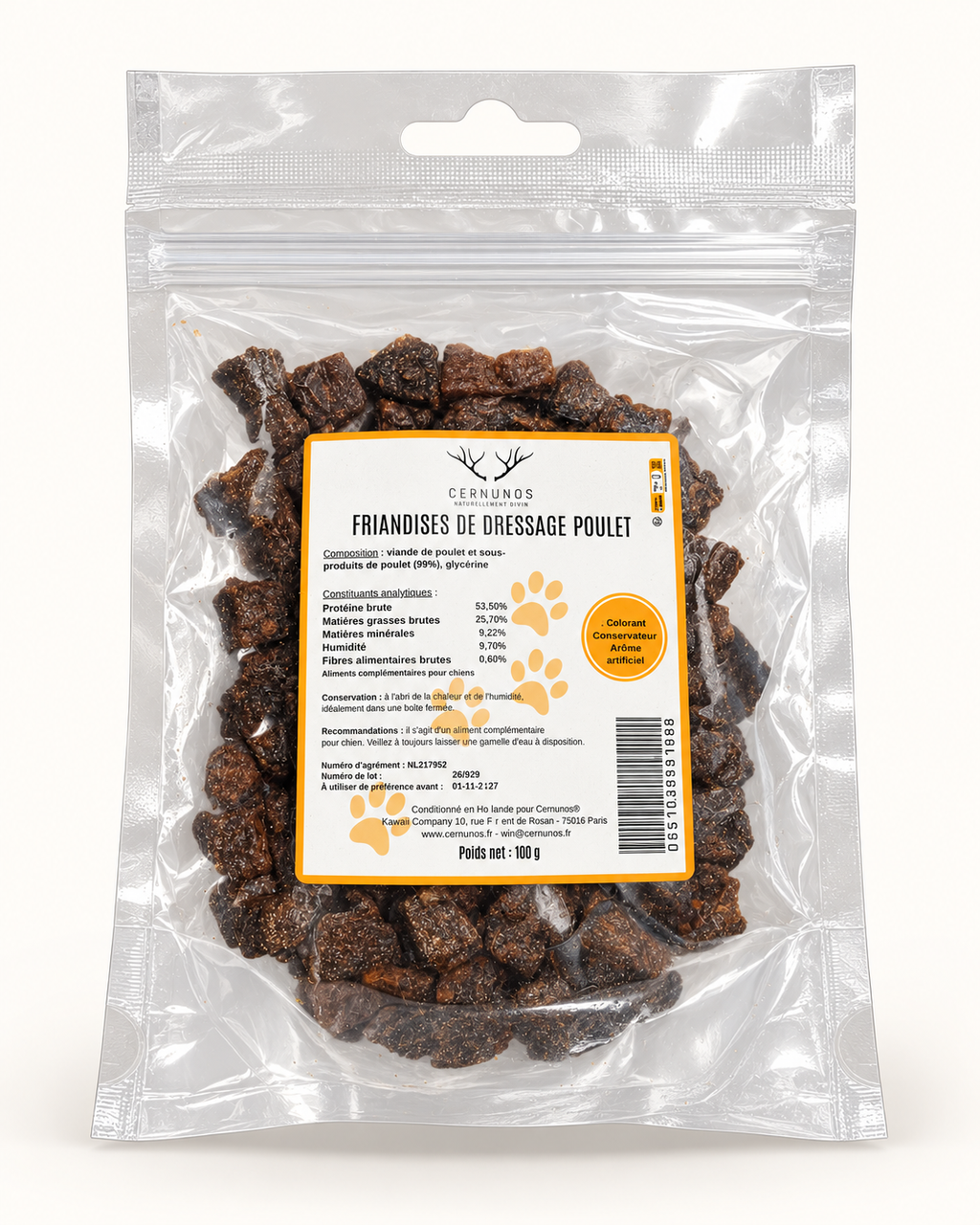 Friandises de dressage au poulet