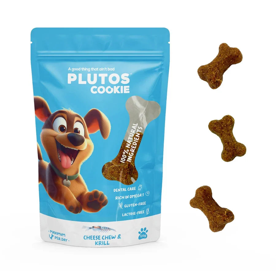 Cookies fromage & krill pour chien | Friandises Plutos